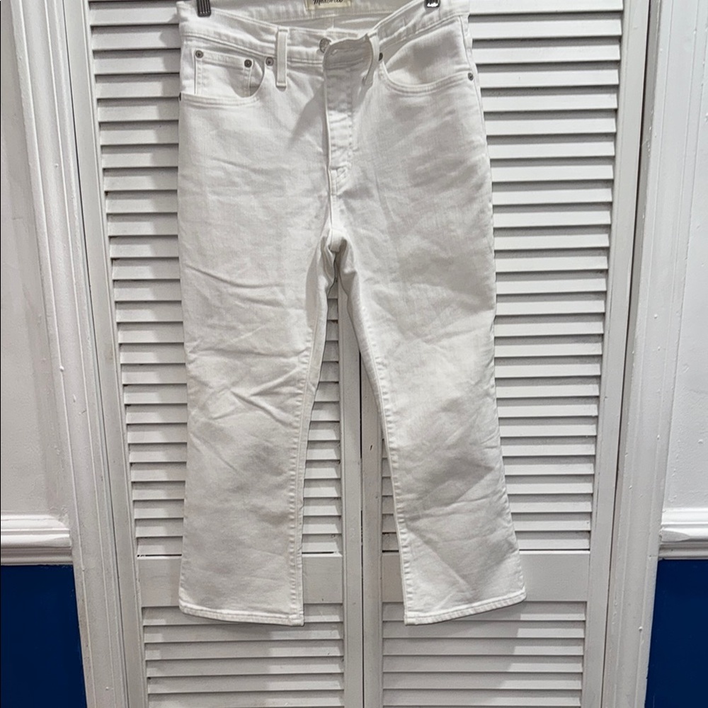 Madewell White Boot Cut Pants